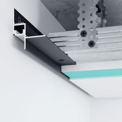 Užglaistomas paslėptas lubinis profilis su LED | AS-003