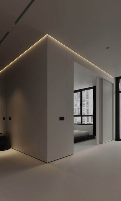 Užglaistomas paslėptas lubinis profilis su LED | YJ-348