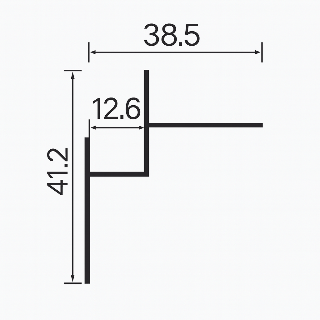Užglaistomas paslėptas lubinis profilis su LED | AS-003