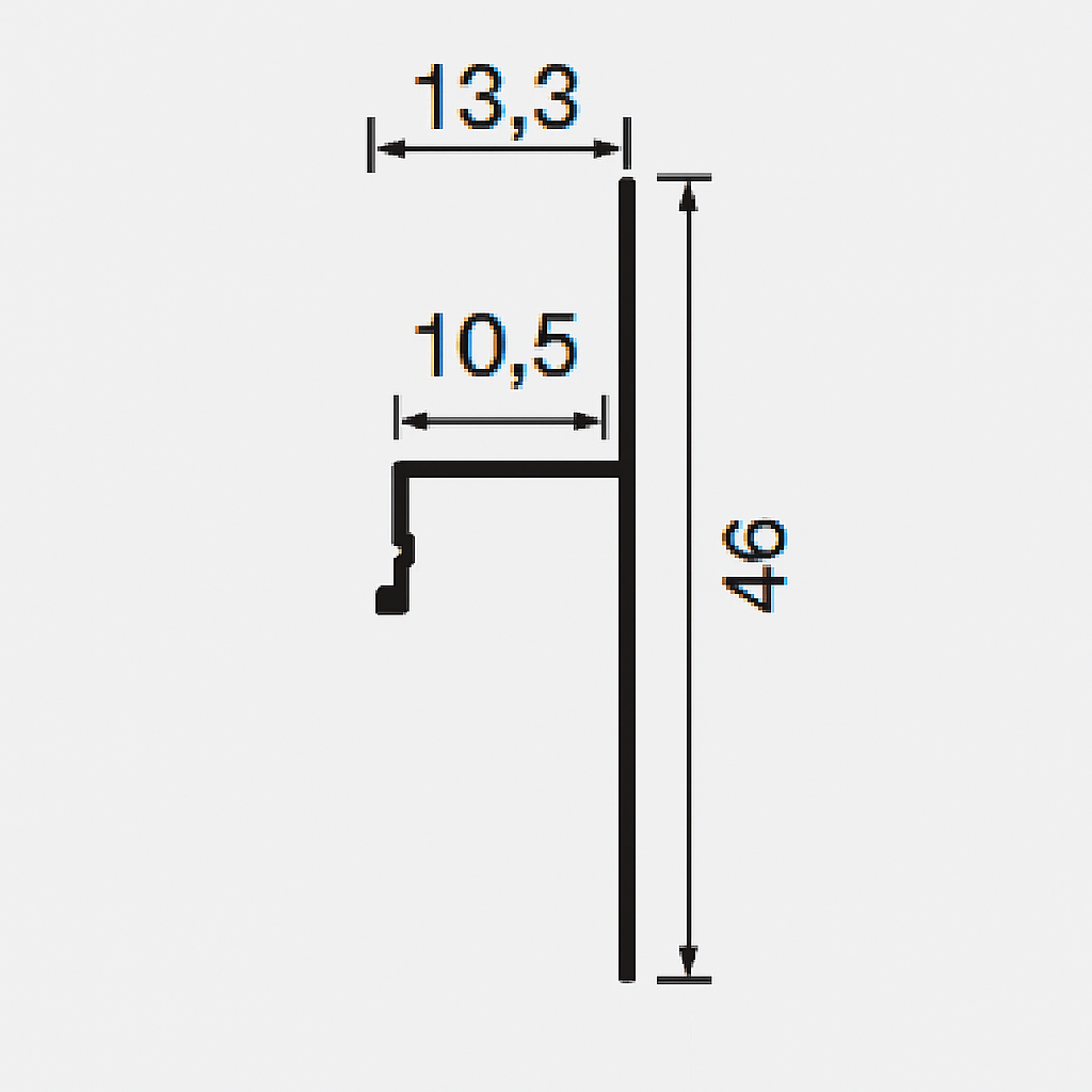 Užglaistomas paslėptas profilis | AS-004