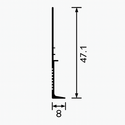 Šešėlinio tarpo (shadow gap) aliuminio grindjuostės LT-YM