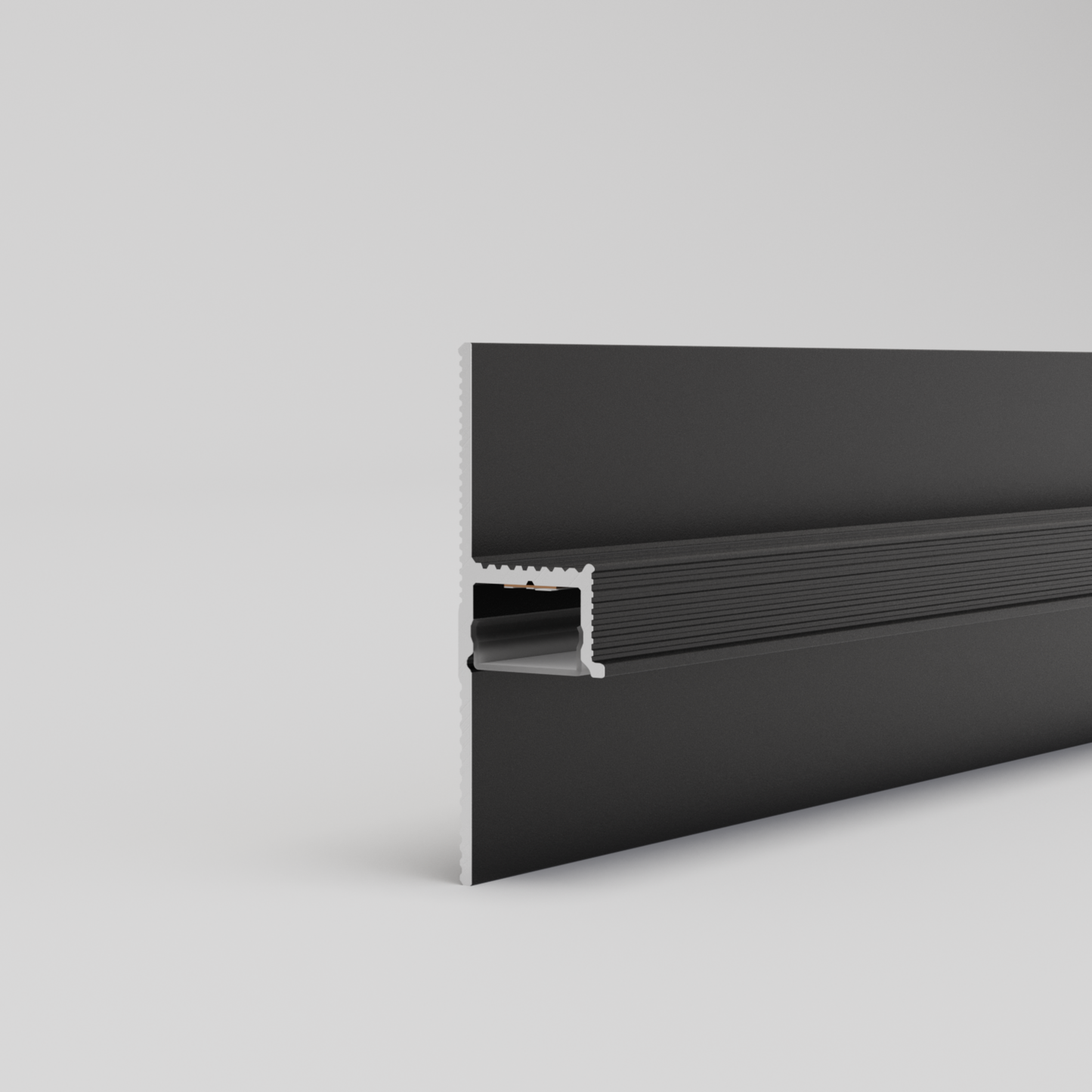 Šešėlinio tarpo (shadow gap) aliuminio grindjuostės su LED apšvietimu | SZ-073