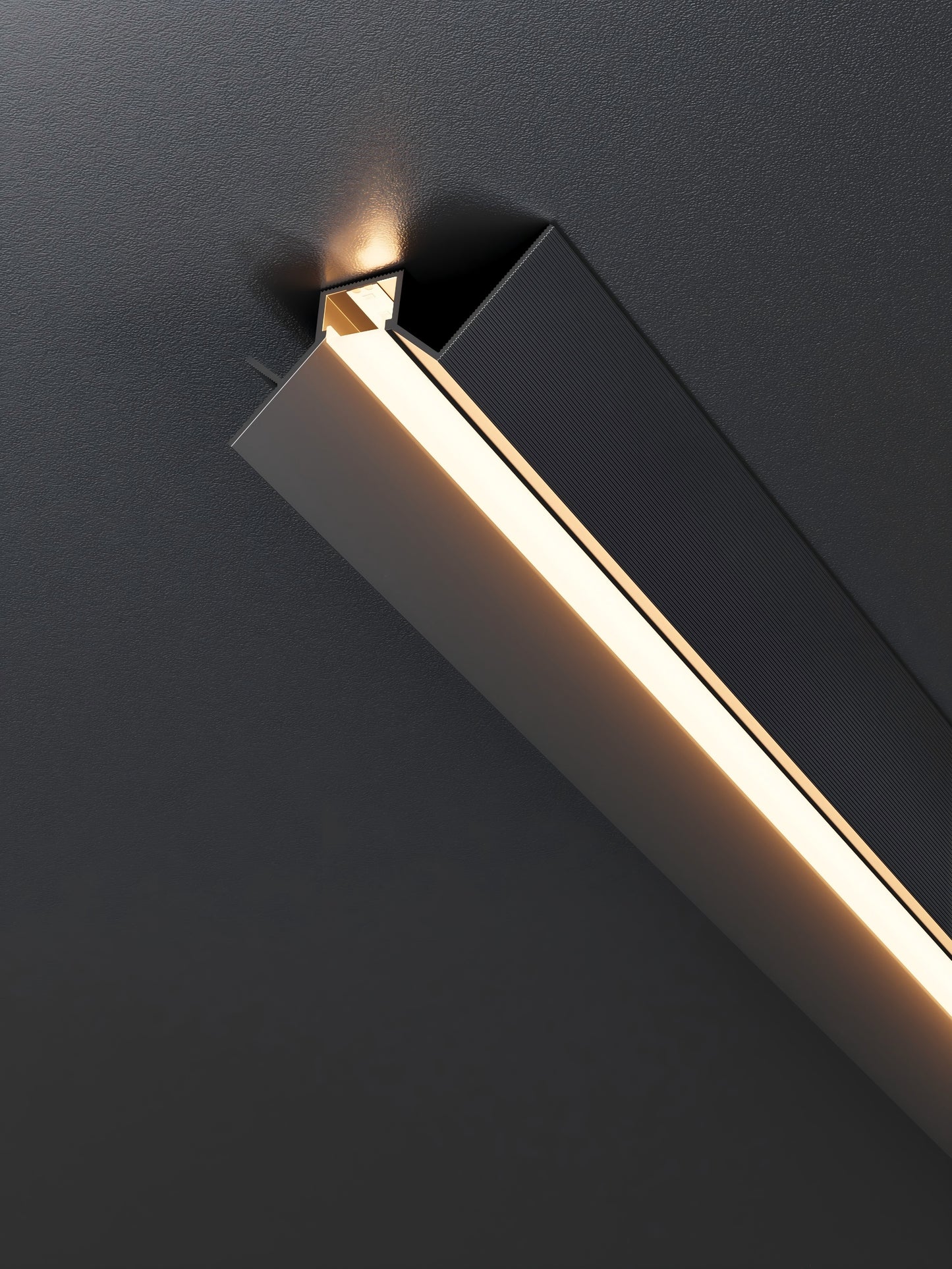 Užglaistomas paslėptas lubinis profilis su LED | YJ-348