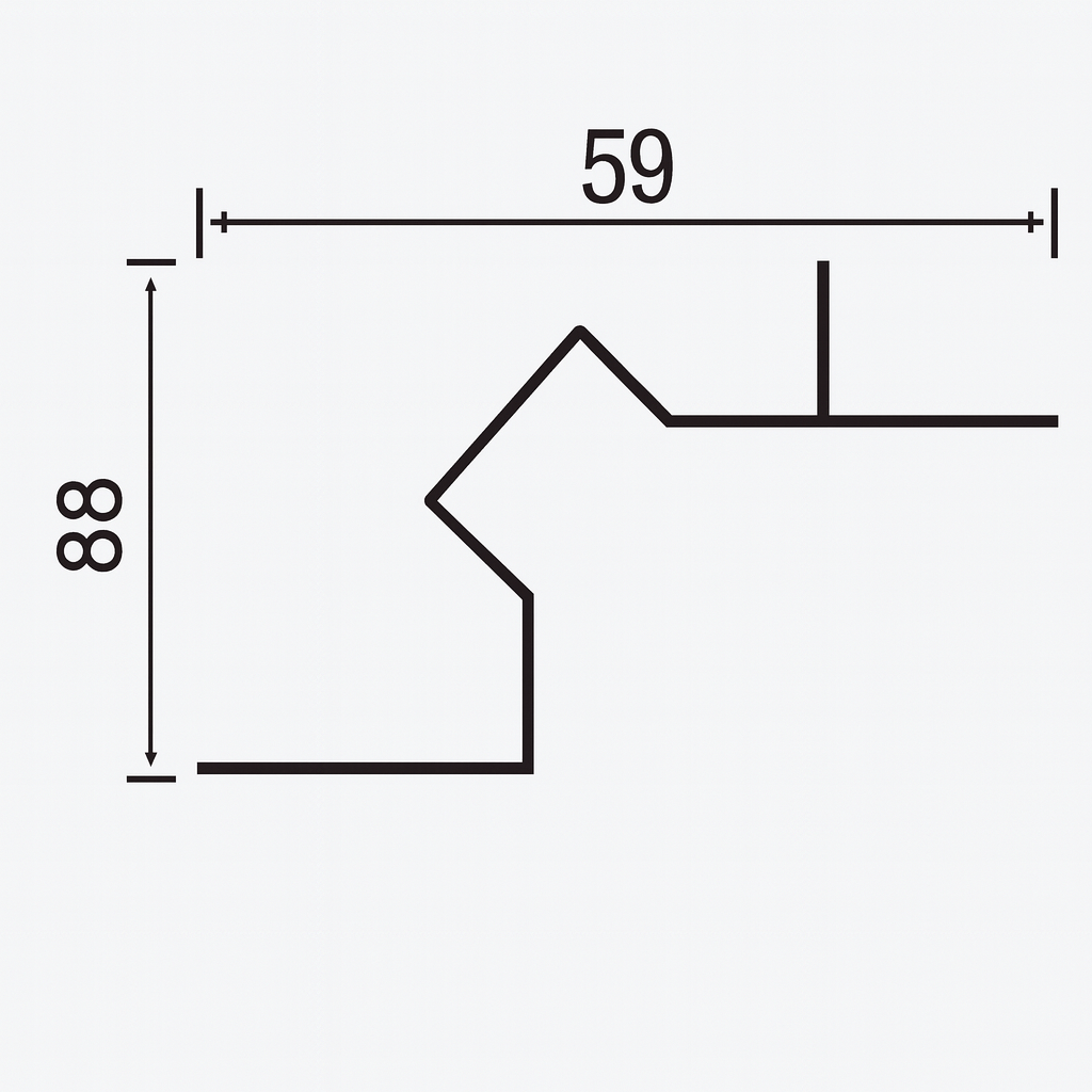 Užglaistomas paslėptas lubinis profilis su LED | YJ-348