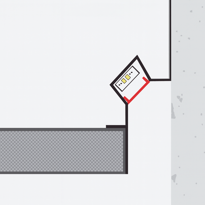 Užglaistomas paslėptas lubinis profilis su LED | YJ-348