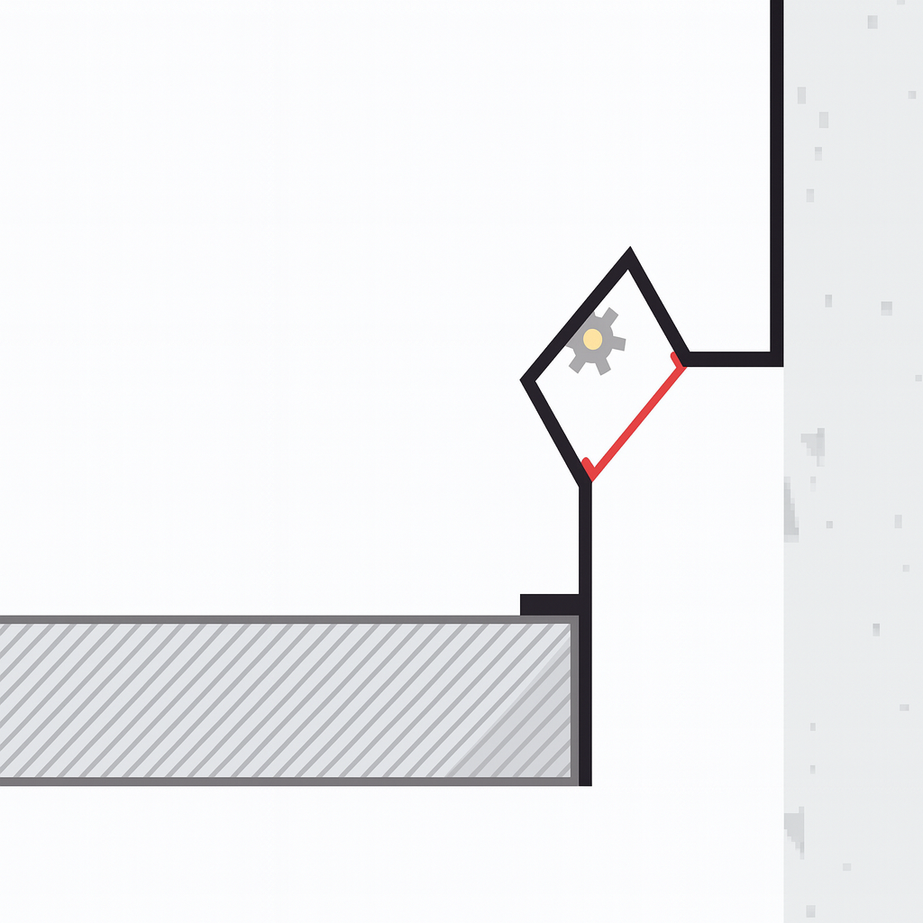 Užglaistomas paslėptas lubinis profilis su LED | YJ-349