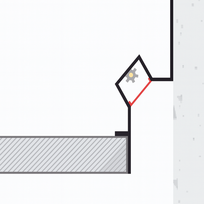 Užglaistomas paslėptas lubinis profilis su LED | YJ-349