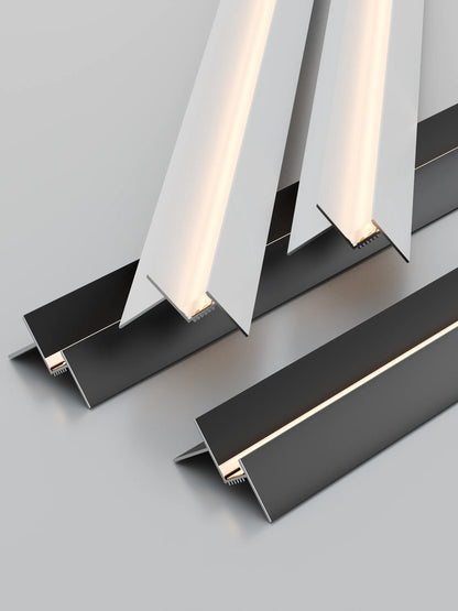 Užglaistomas paslėptas lubinis profilis su LED | ZD-007