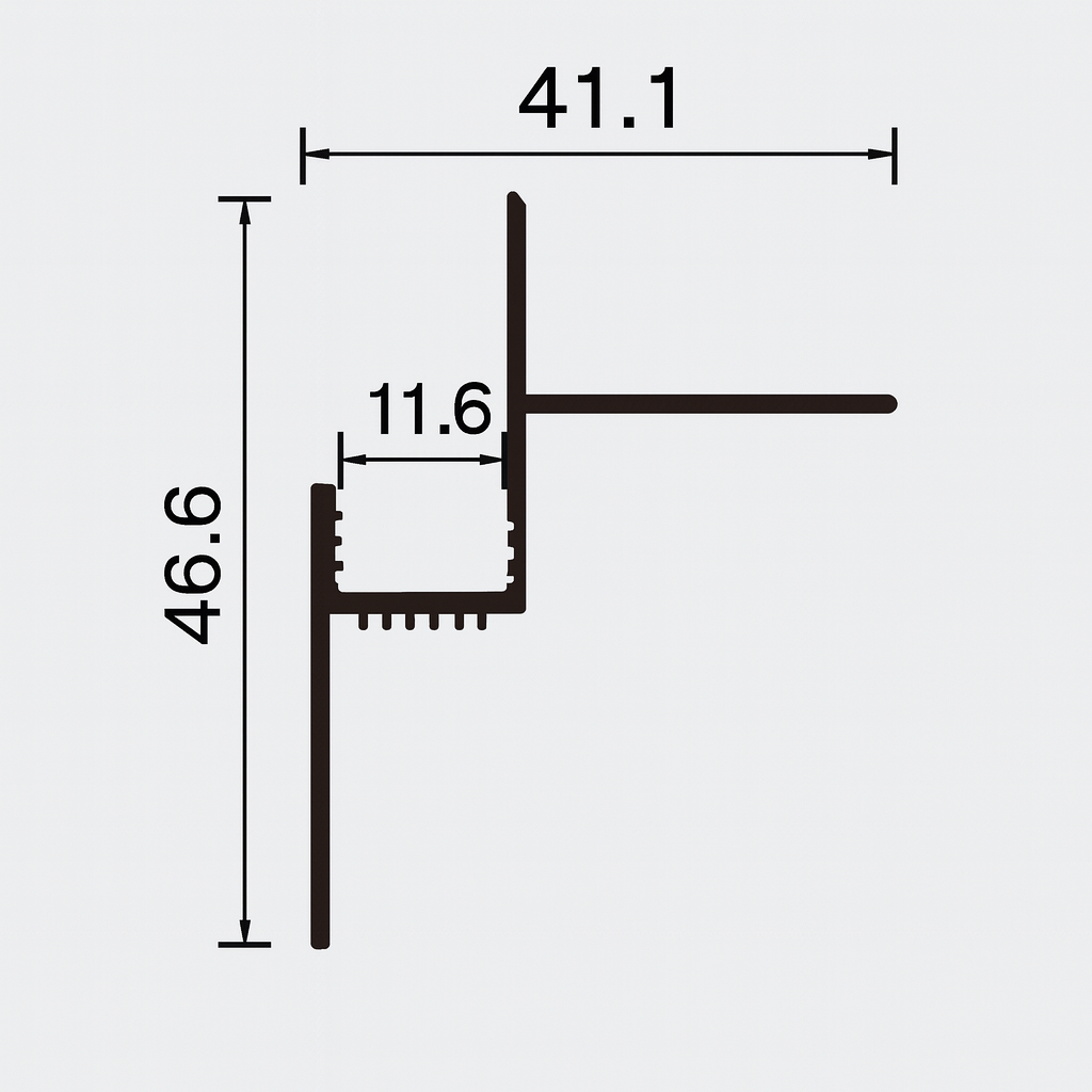 Užglaistomas paslėptas lubinis profilis su LED | ZD-007