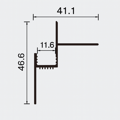 Užglaistomas paslėptas lubinis profilis su LED | ZD-007