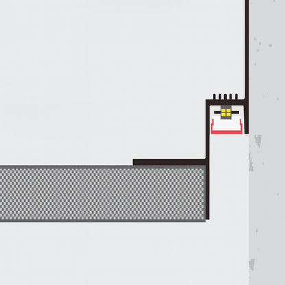 Užglaistomas paslėptas lubinis profilis su LED | ZD-007